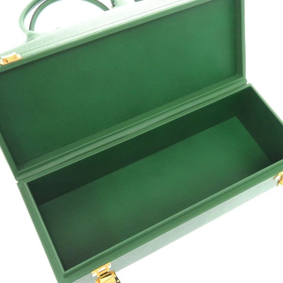 Hermes MacPherson Couché Vert G Stamped Handbag Green 0942 HERMES - Picture 7 of 11